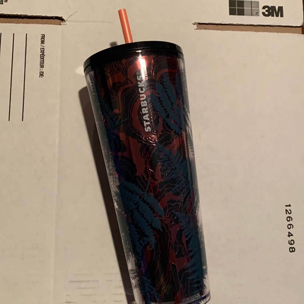 Starbucks Fall Release Ocean Foil Fern Tumbler